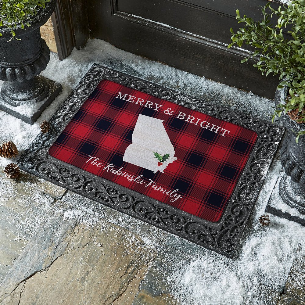 Buffalo Plaid State Doormat