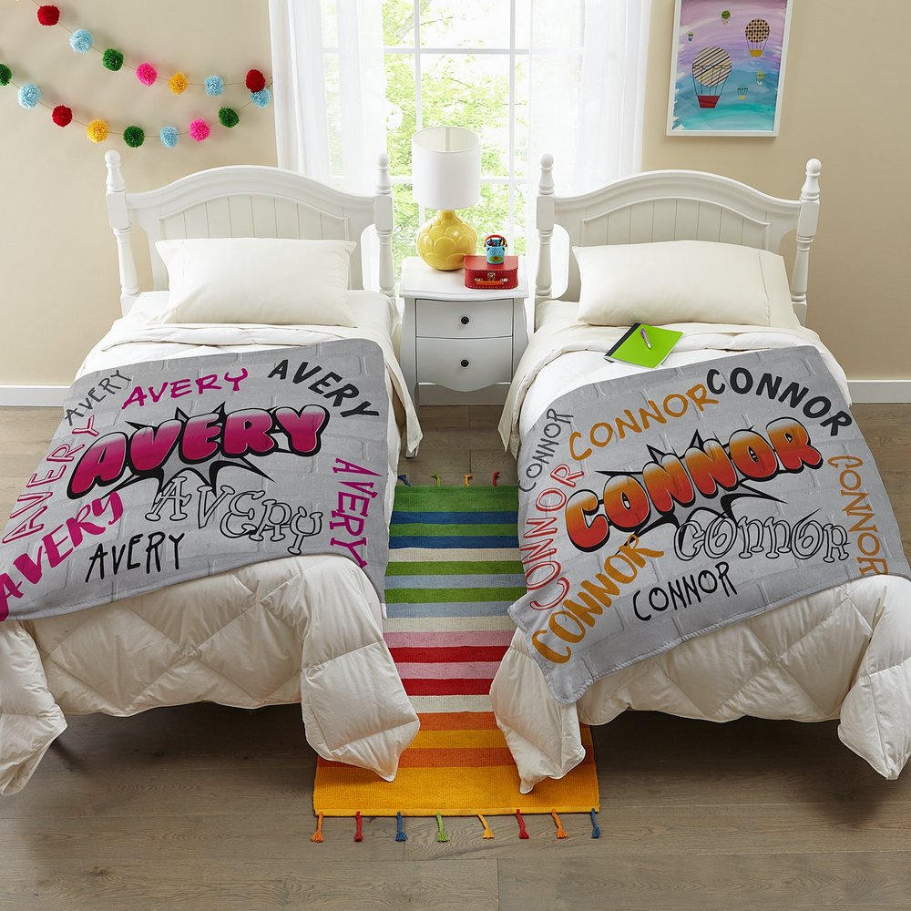 Graffiti Fun Plush Blanket