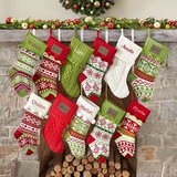 Knit Snowflake/Knit Argyle Stocking Collection