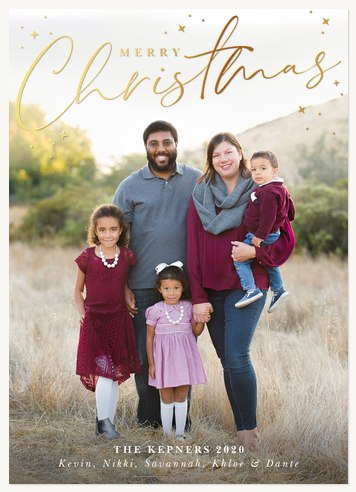 Stardust Personalized Holiday Cards