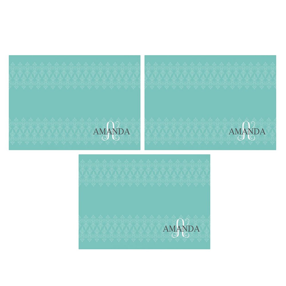 Initial With Name Post-It® Note  - 3x4 Teal