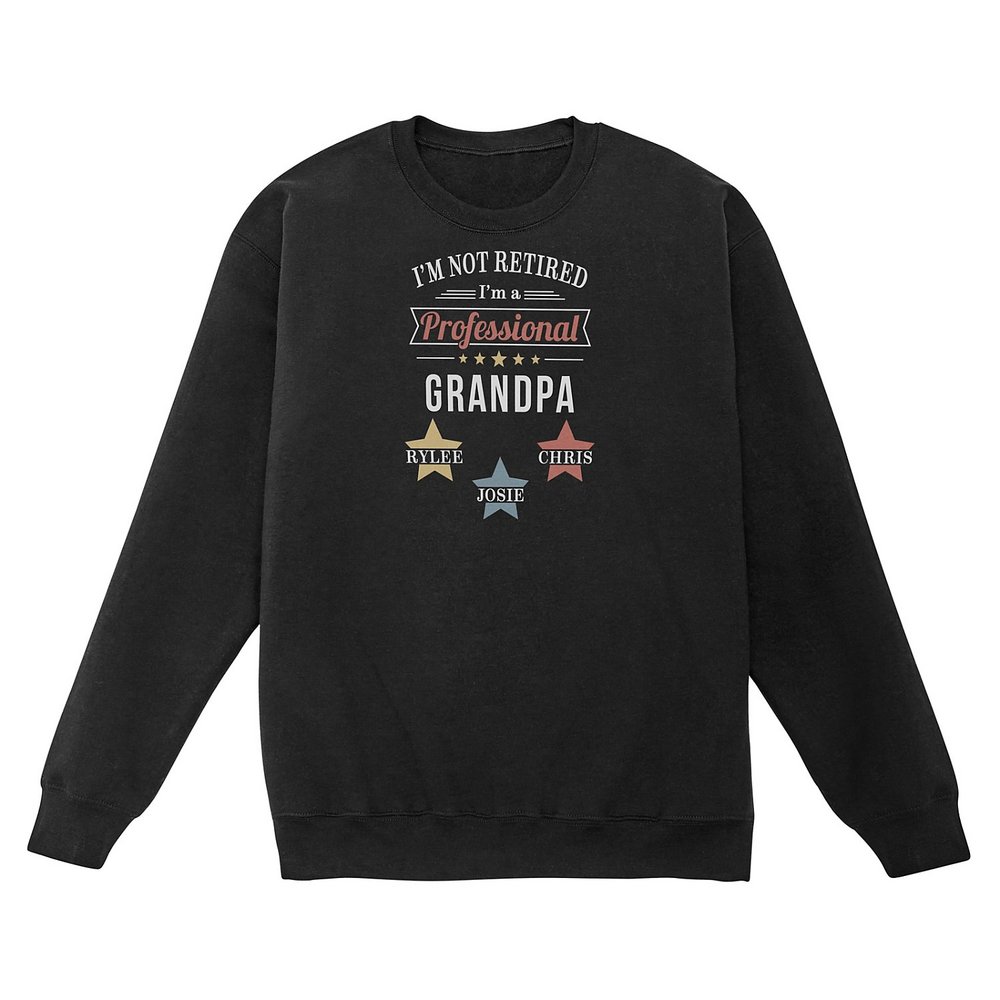 Professional Grandparent Sweatshirt - Crew - Black - M