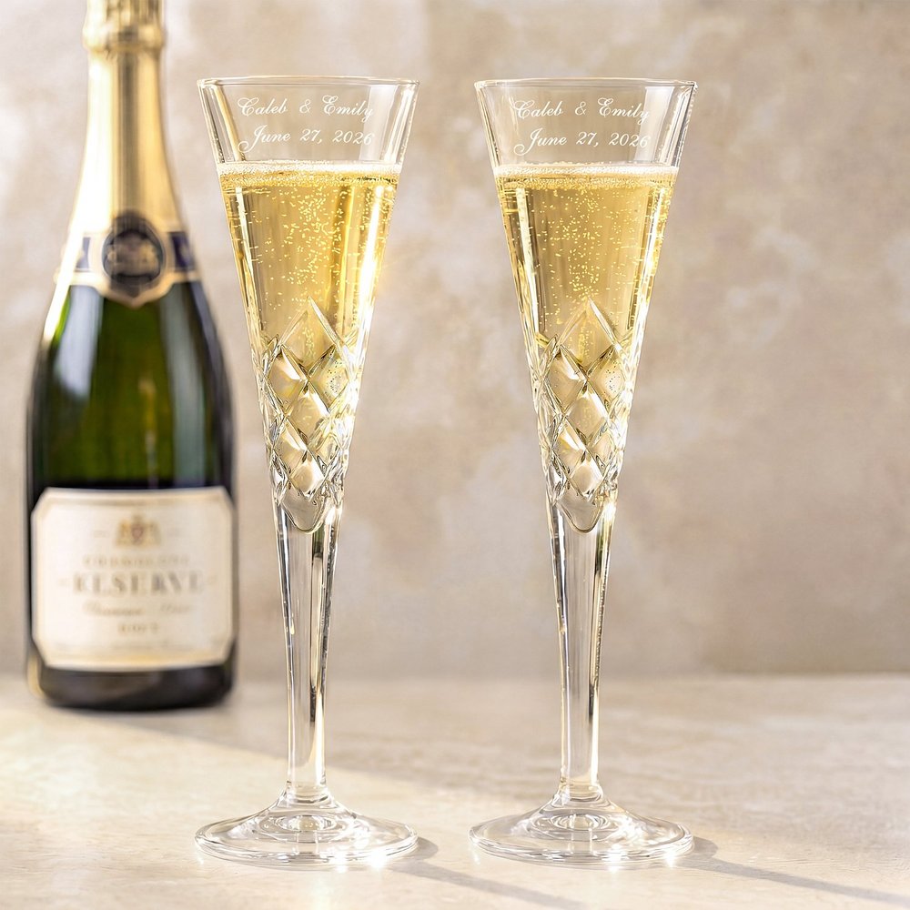 Galway European Crystal® Romance Toasting Flutes