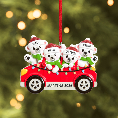 Cruising Polar Bear Family Ornament