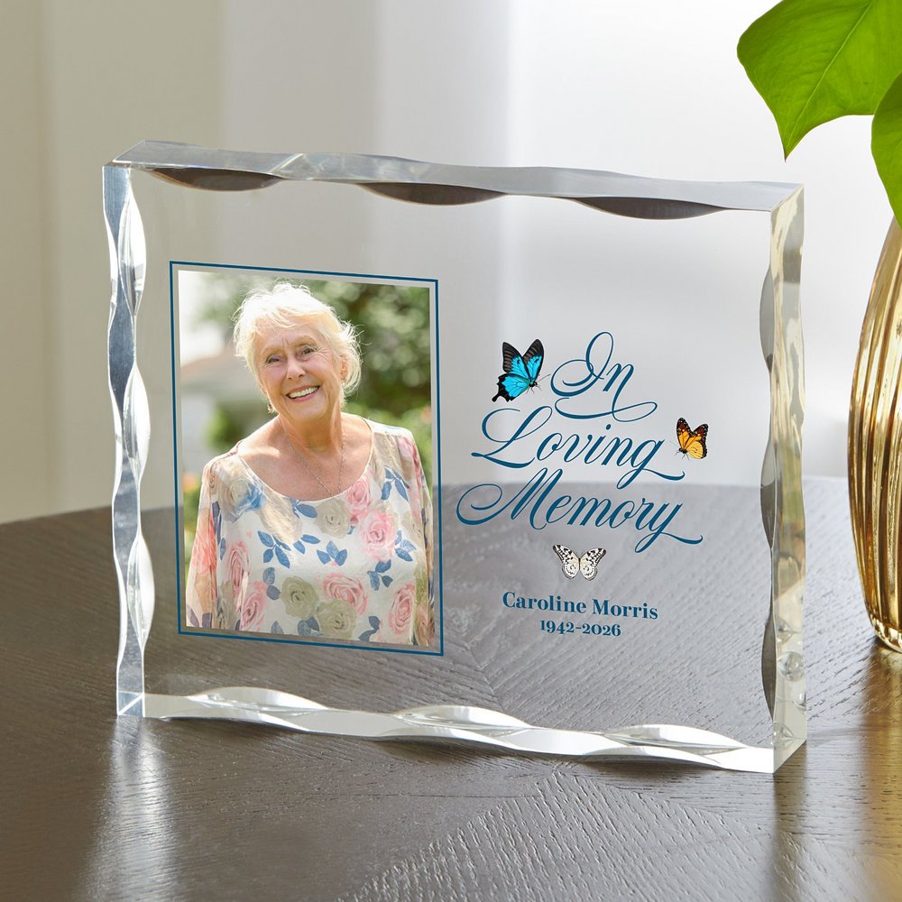 Flies With Butterflies Photo Acrylic Block