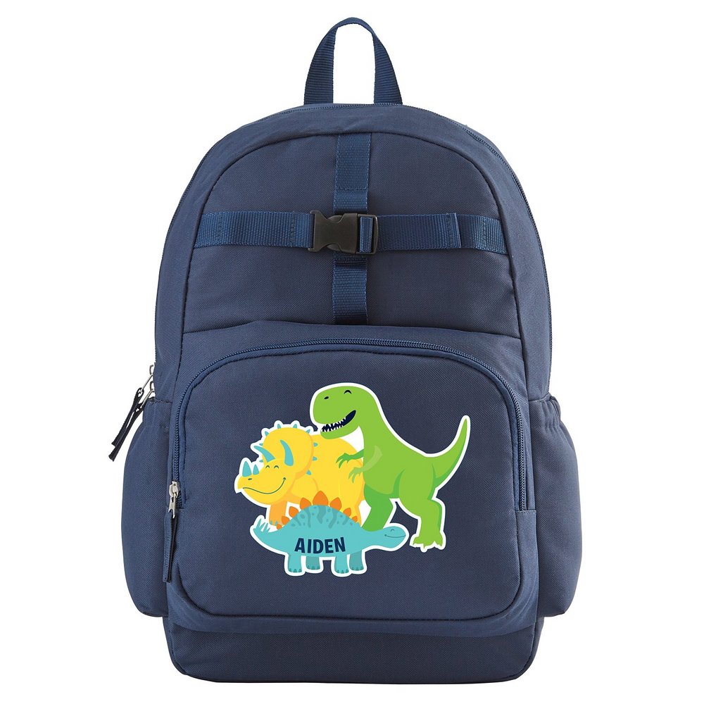 Fun Graphic Navy Backpack - Dinosaurs