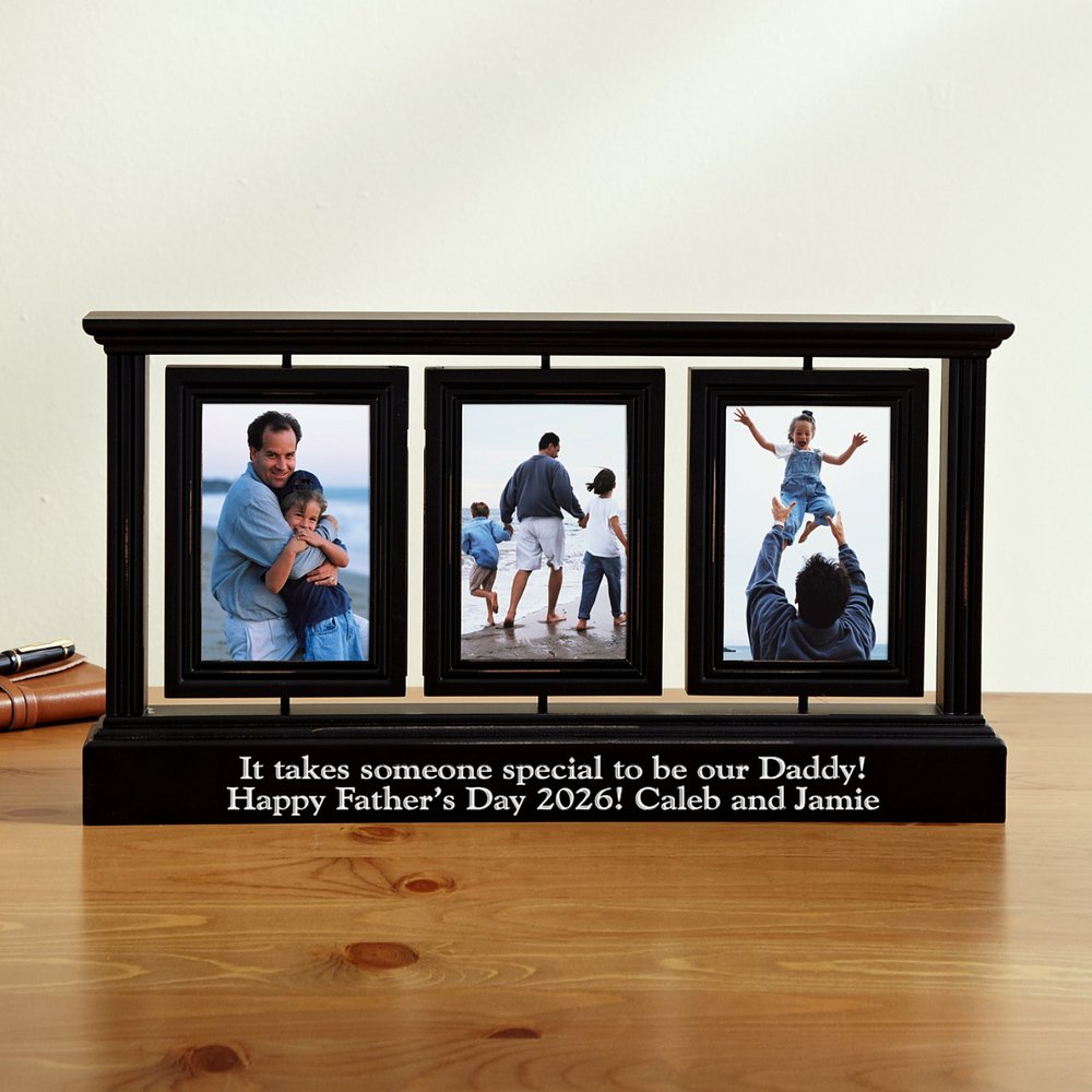 Black Distressed Swivel Frame