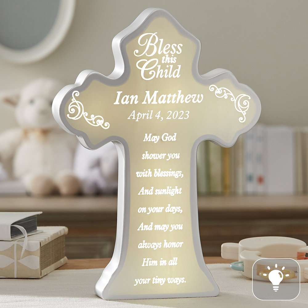 Bless This Child Lighted Cross