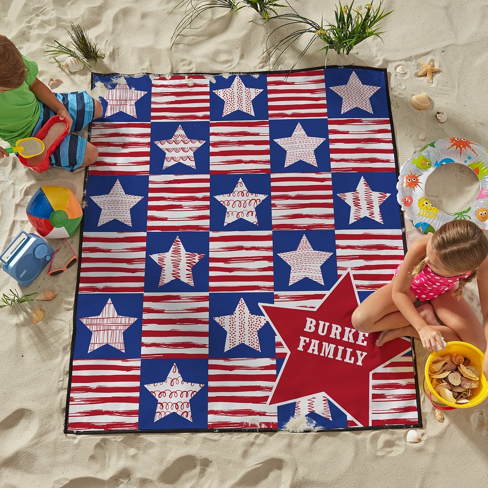 Stars & Stripes Family Beach Blanket