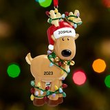 Tangled in Lights Reindeer Ornament