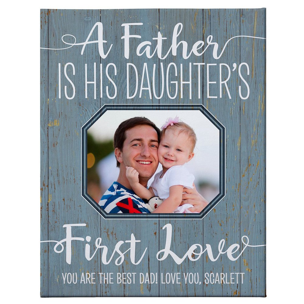 First Memories Photo Canvas-Daughter-Blue-11X14