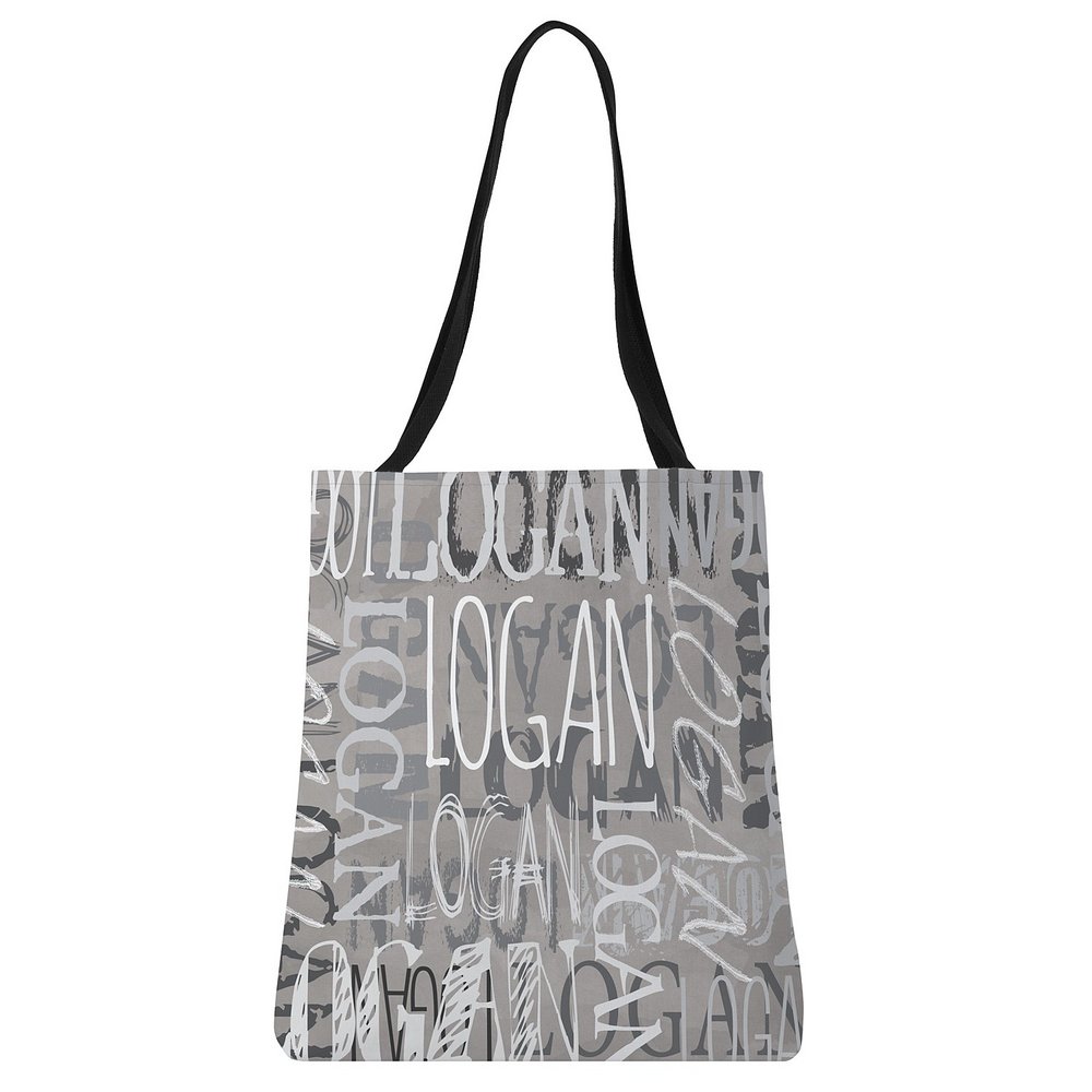 Signature Script Tote Bag - Gray