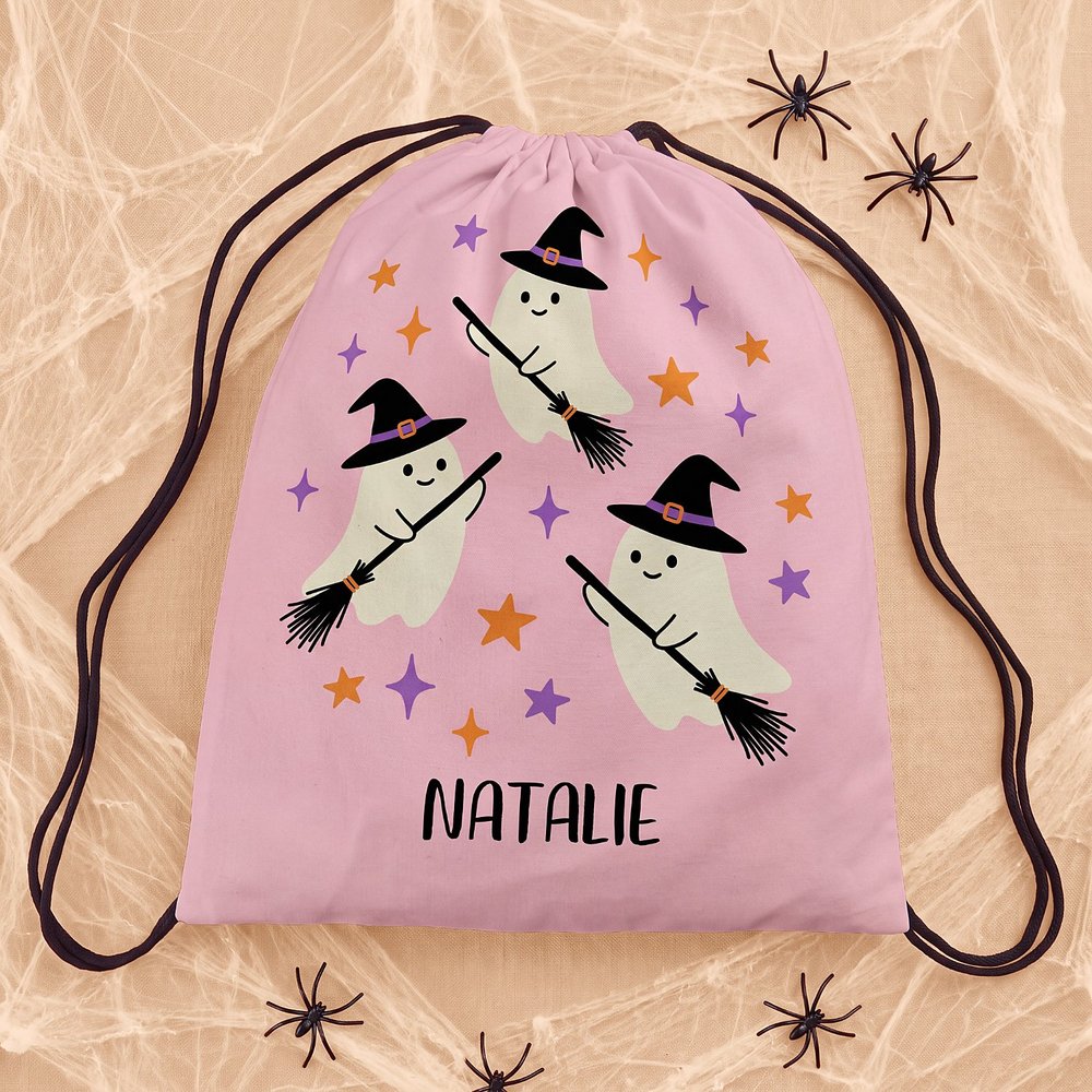 Witchy Ghost Drawstring Treat Bag