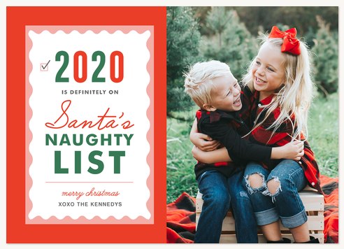 Naughty Year Photo Holiday Cards