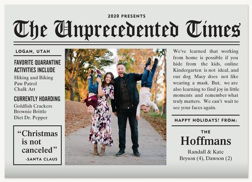 Unprecedented Times Photo Holiday Cards