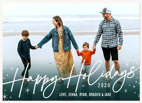 Ocean Sparkle Photo Holiday Cards