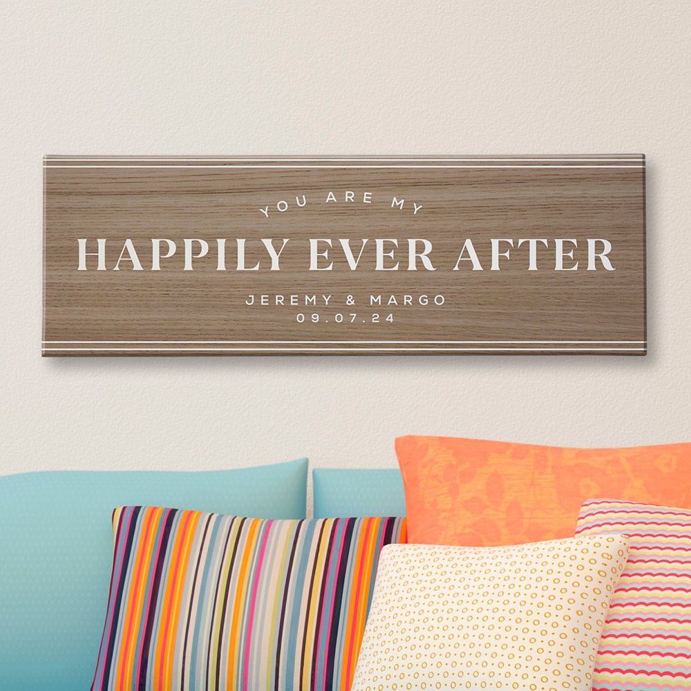 Our Happily Ever After Personalized Canvas