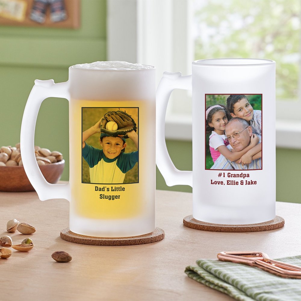 Picture Message Personalized Frosted Beer Mug
