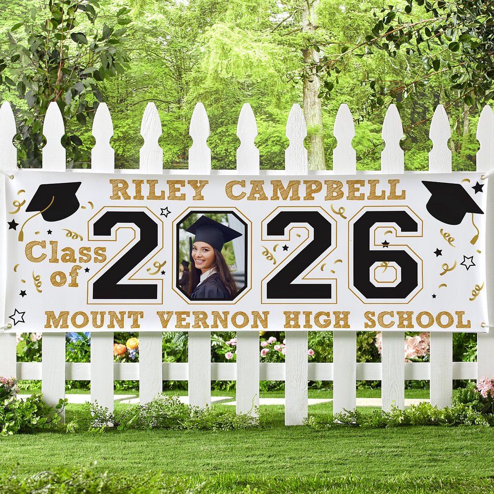Graduate's Year Commemorative Personalized Photo Banner