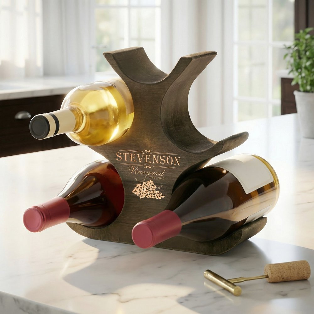 Wooden Wine Personalized Tree
