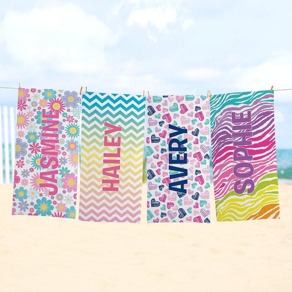 Stylish Pattern Personalized Beach Towel