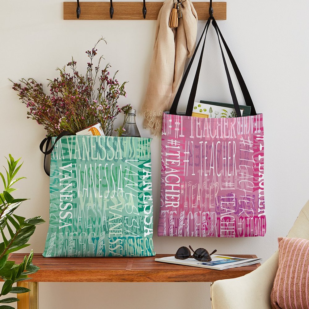 Custom Name Personalized Tote Bag