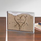 Love in the Sand Personalized Glass Block