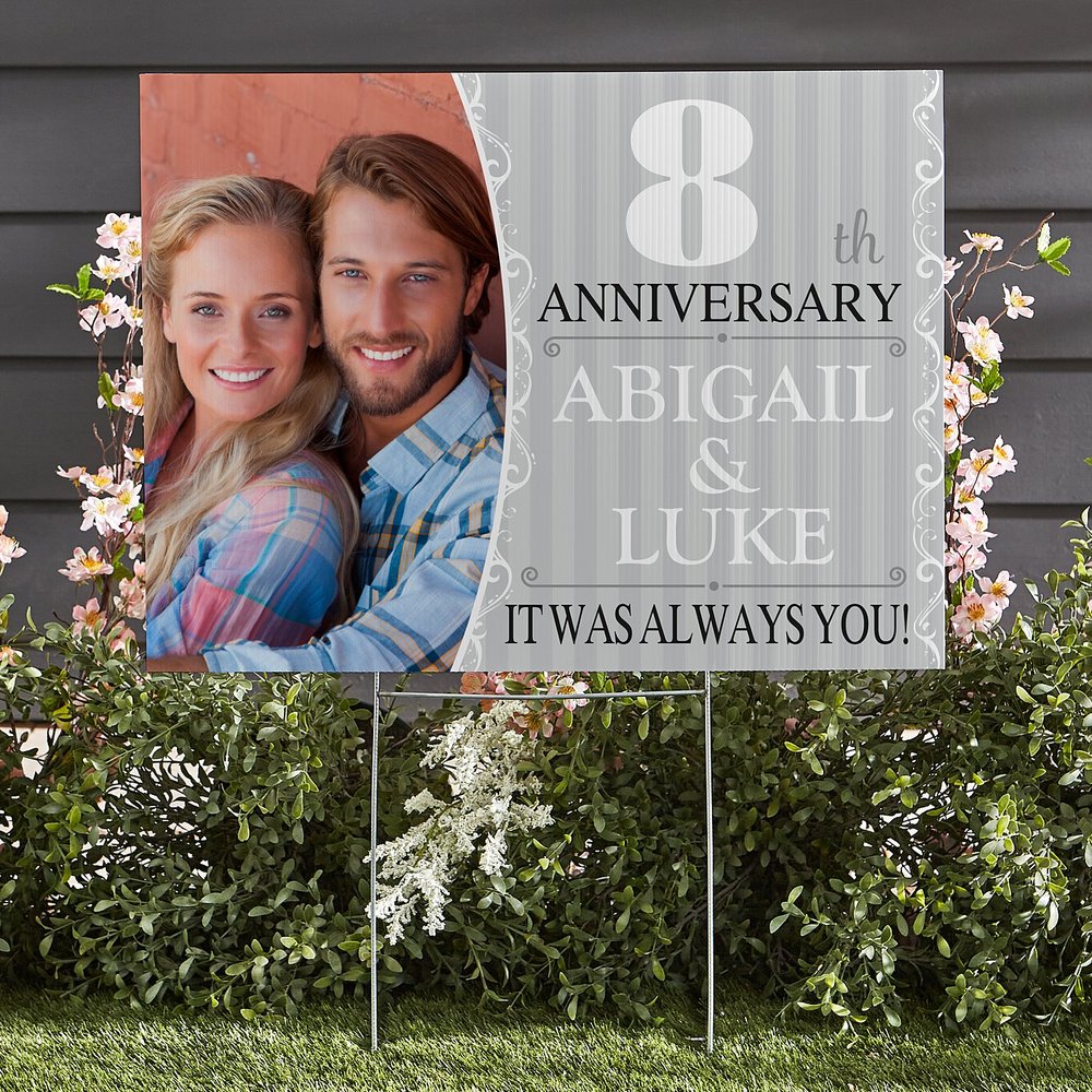 Commemorative Anniversary Personalized Photo Yard Sign