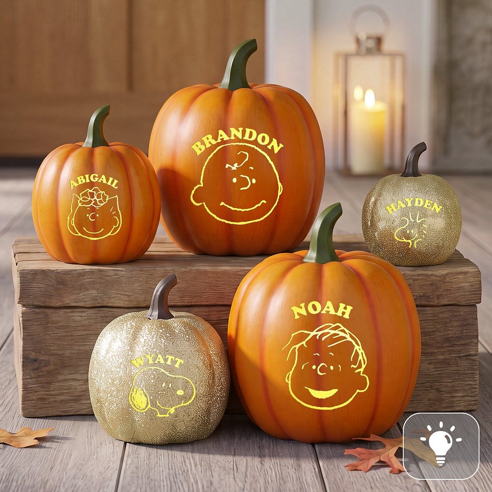PEANUTS® Character Light-Up Pumpkin Patch