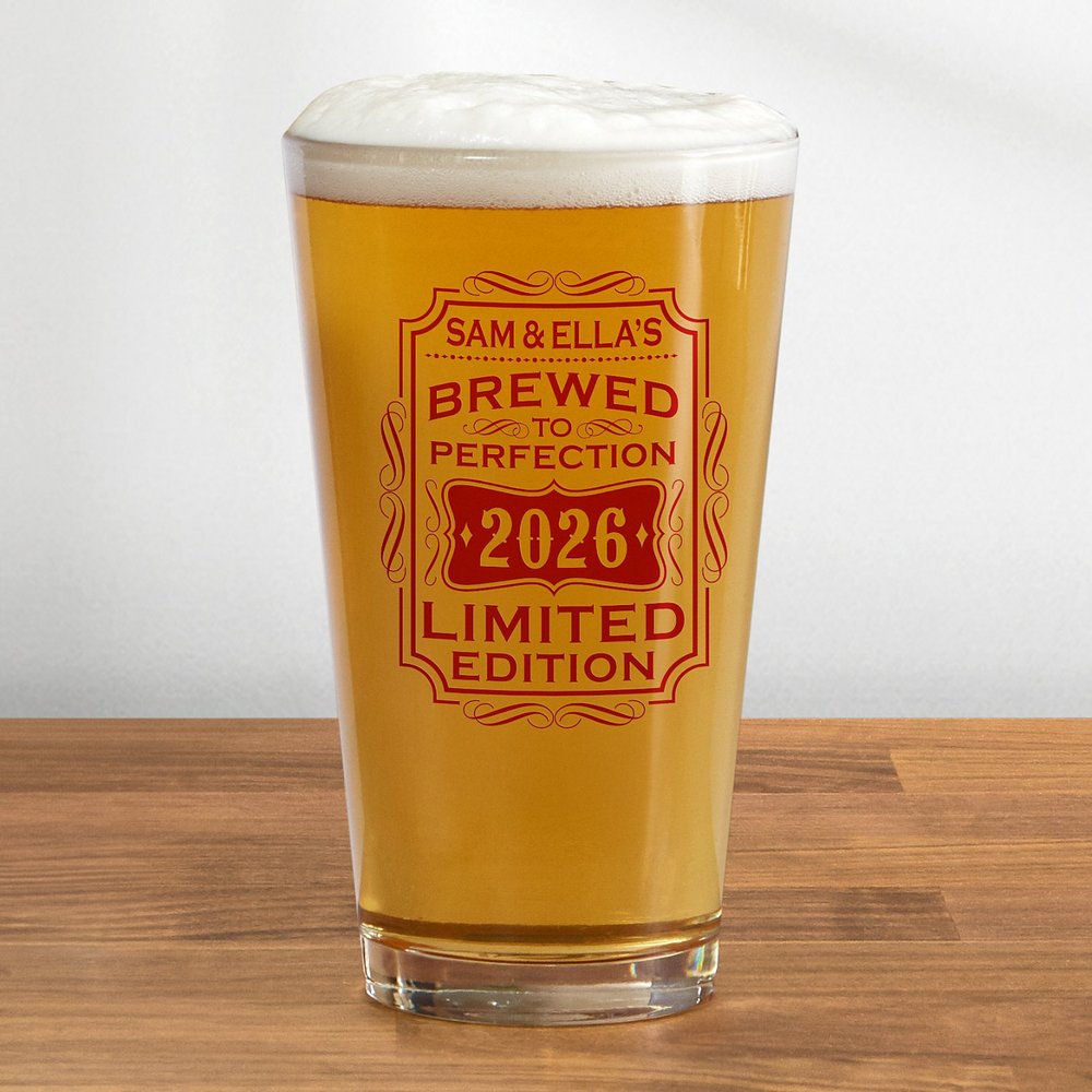 Crafted with Precision Personalized Beer Glass