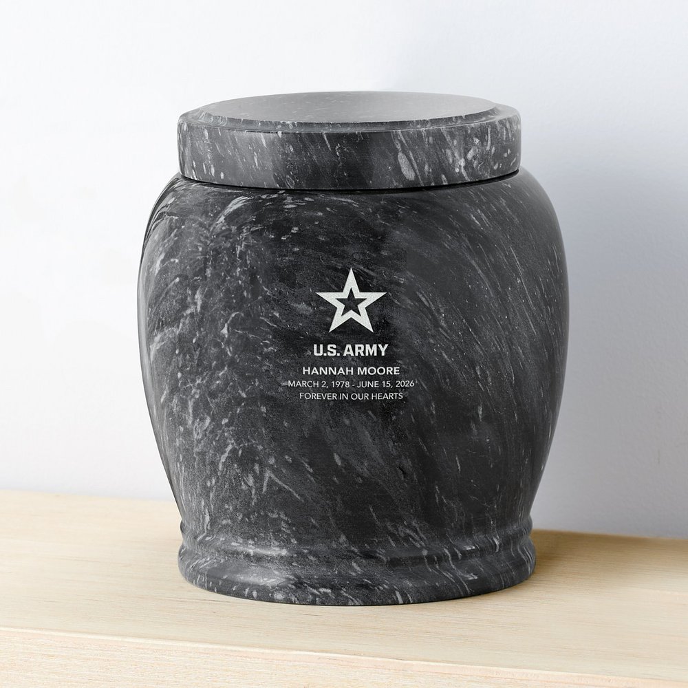 U.S. Army® Engraved Marble Cremation Urn