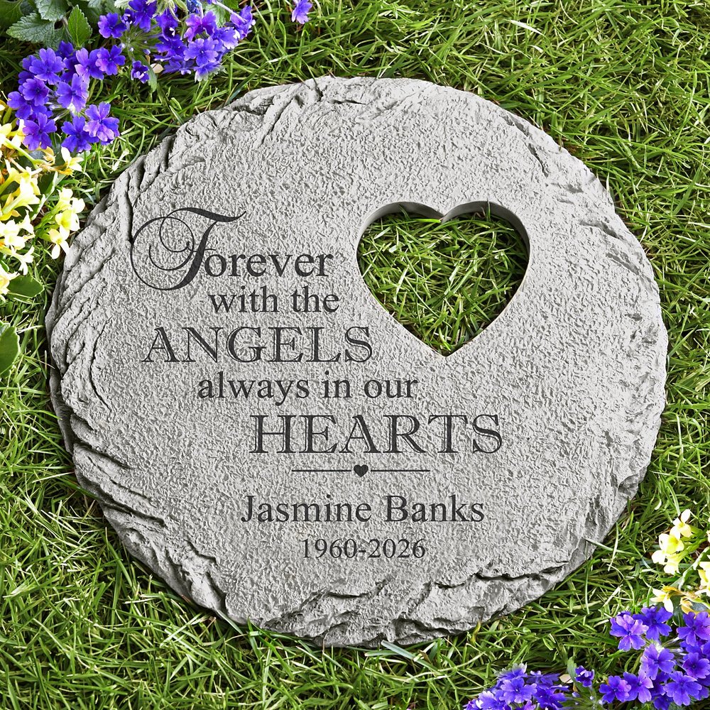 Heart Memorial Personalized Garden Stone