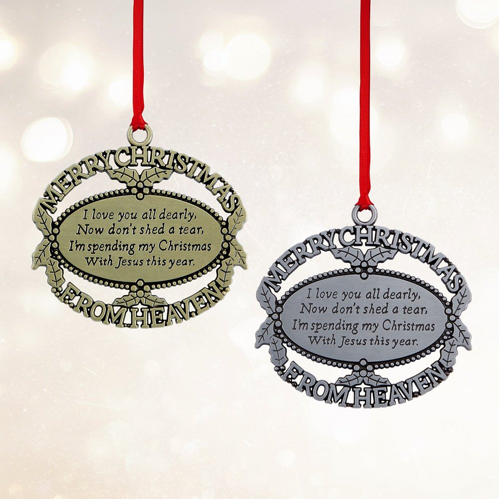 Heavenly Christmas Memorial Personalized Ornament