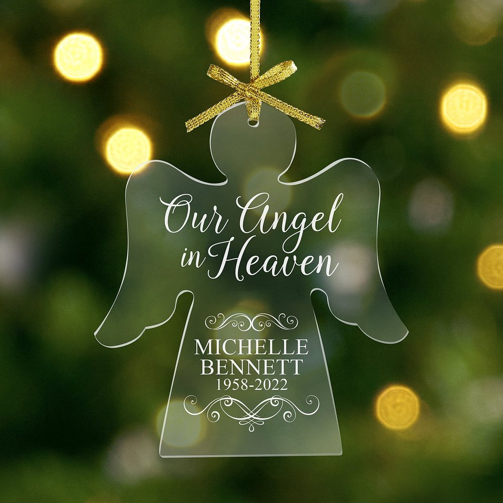 Heavenly Angel Memorial Personalized Ornament