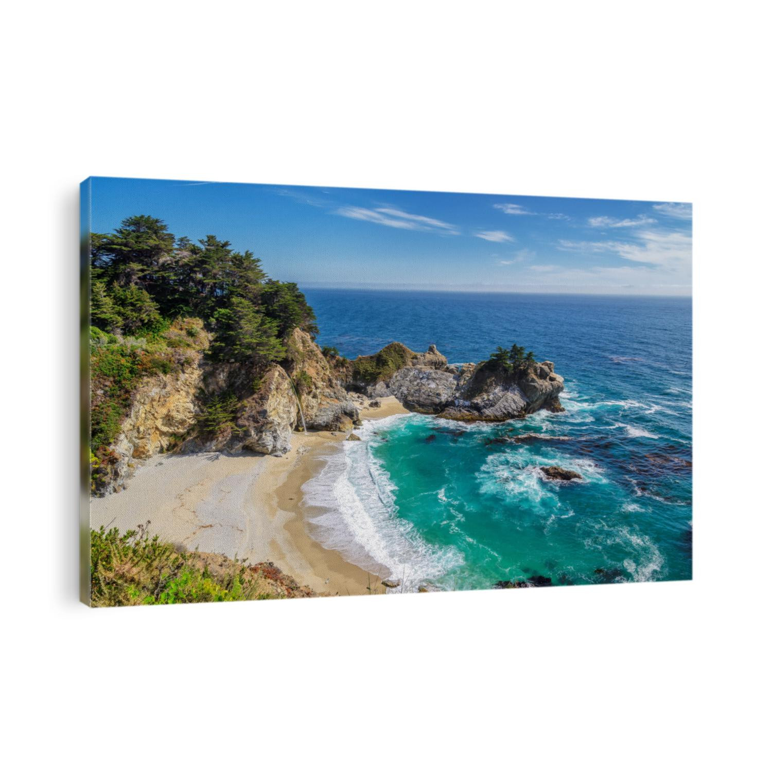 Beach and Falls, Julia Pfeiffer Beach, McWay Falls, California  