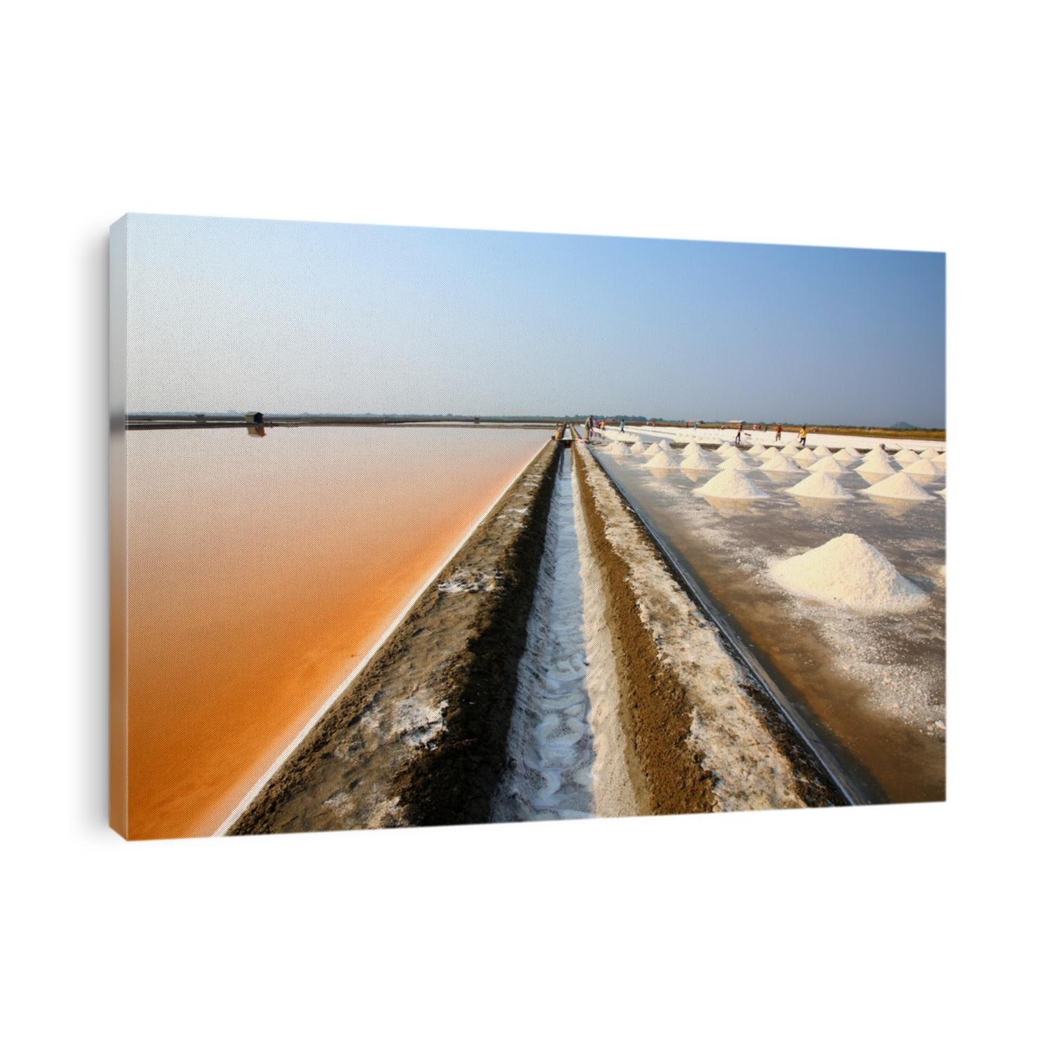 Salt fields at Phetchaburi, Thailand