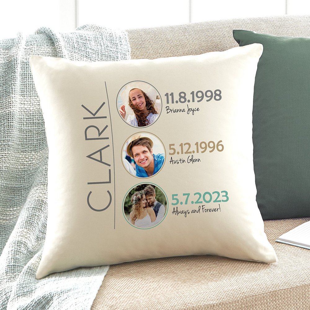 Cherished Memories Personalized Photo Throw Pillow
