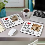 I Love My Furry Friends Personalized Photo Mouse Pad