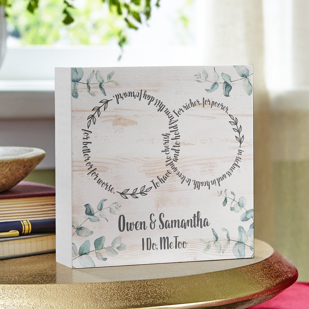Eternal Love Personalized Wooden Block