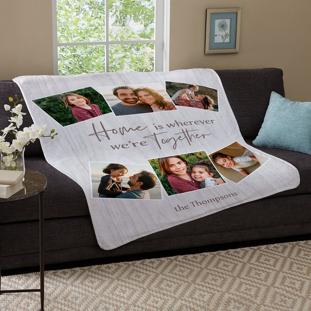 Togetherness Photo Personalized Plush Blanket
