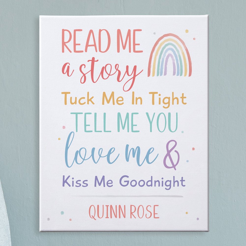 Snuggle Me Close Personalized Canvas