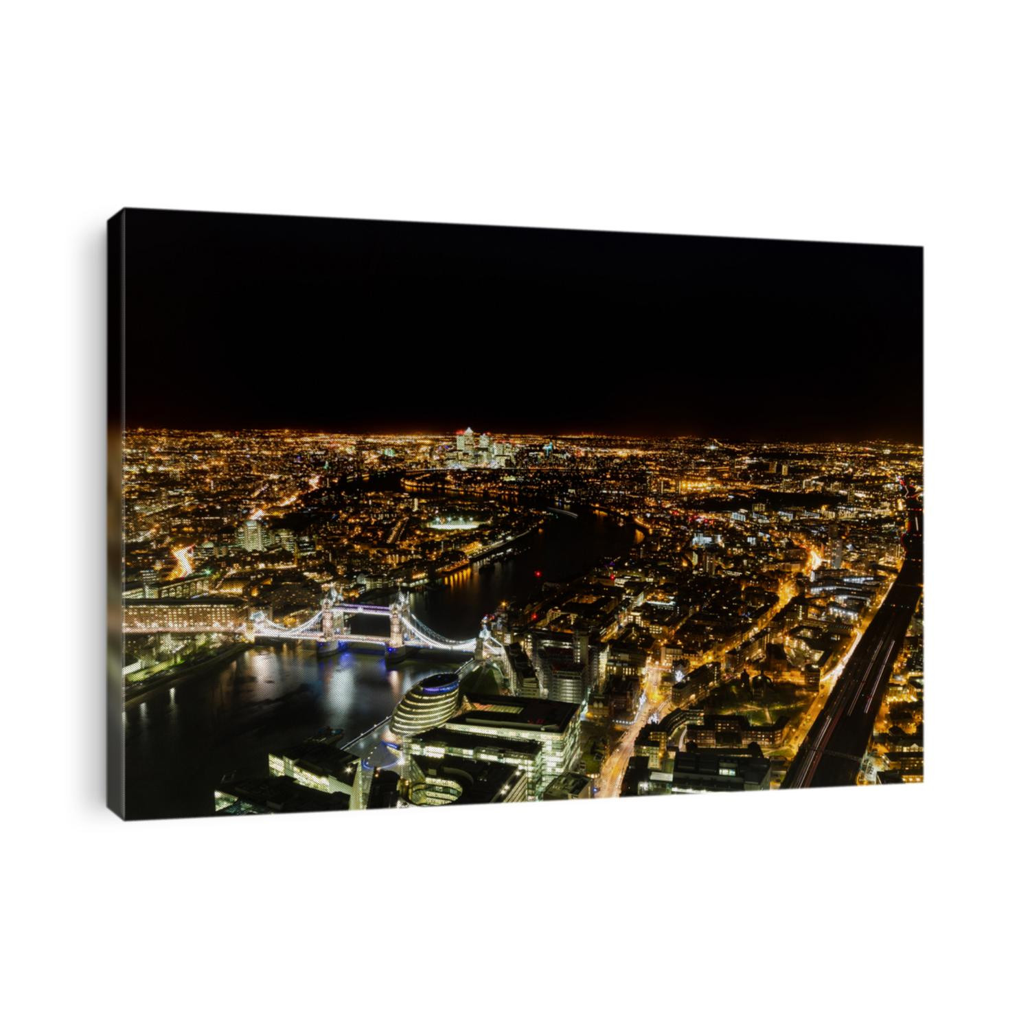 Cityscape of London at night