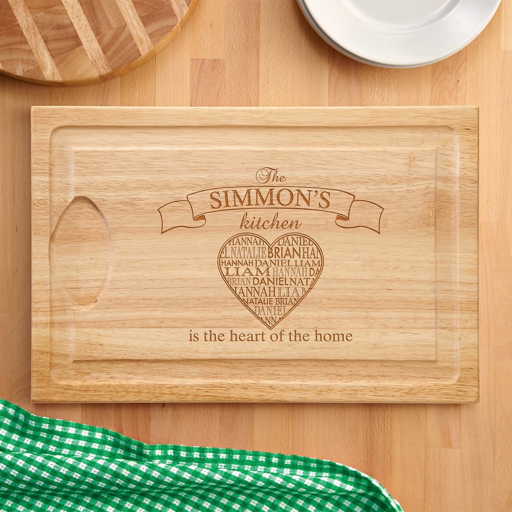 Heart of the Home Maple Wood Personalized Chopping Board