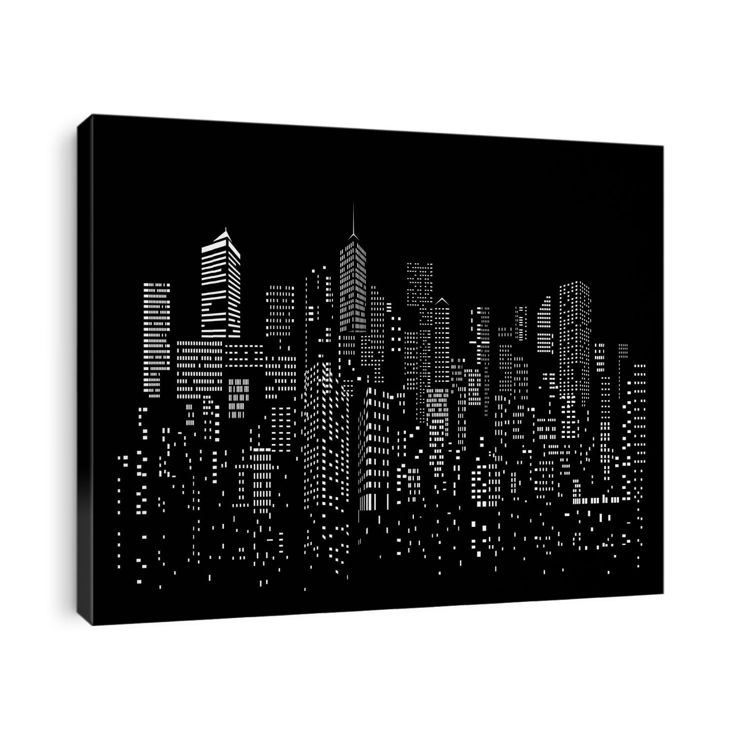 Modern City skyline, city silhouette, vector illustration in flat design