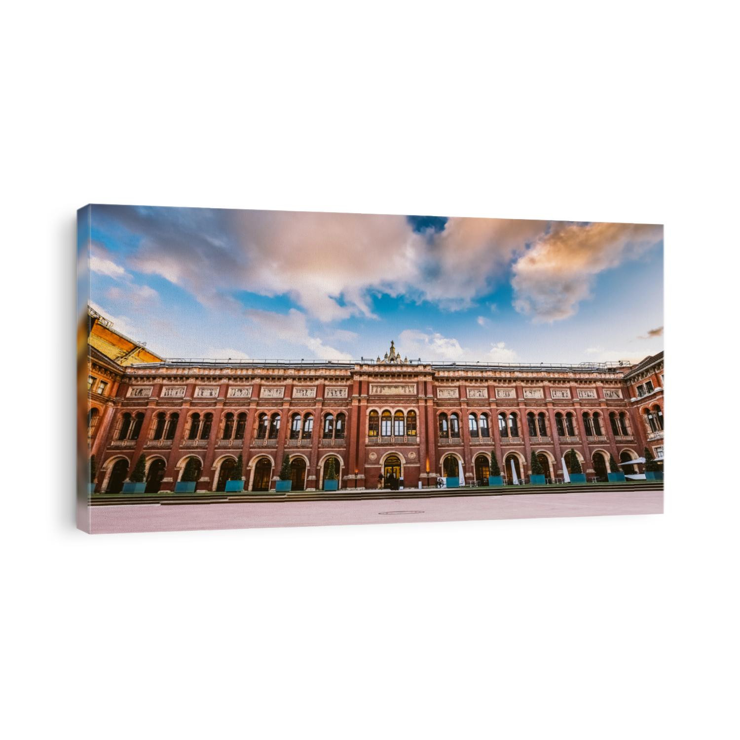 Victoria and Albert museum, panoramic view, entrance, London, England