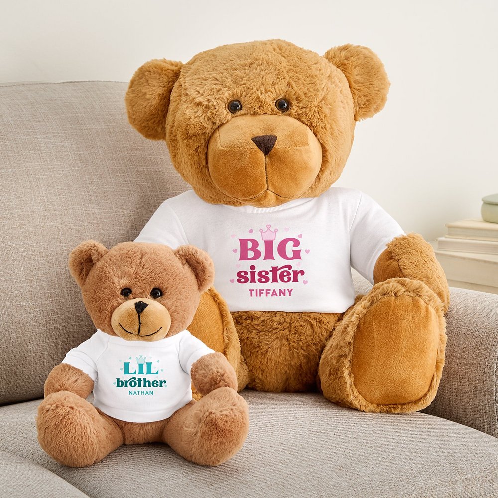 Sibling Celebration Plush Teddy Bear T-Shirt