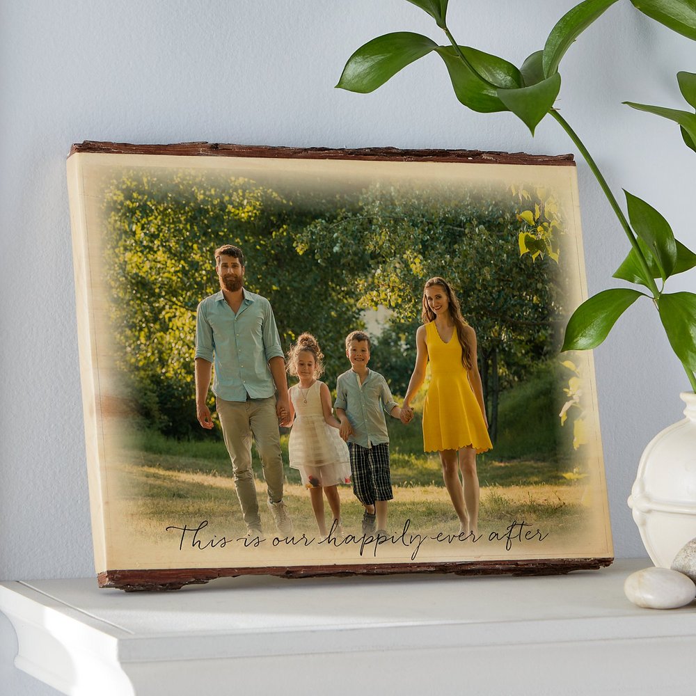 Timeless Photo Personalized Rustic Wood Plaque