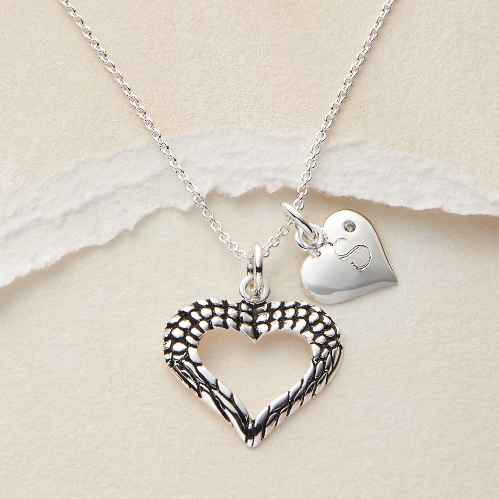 Guardian Angel Wing Personalized Necklace