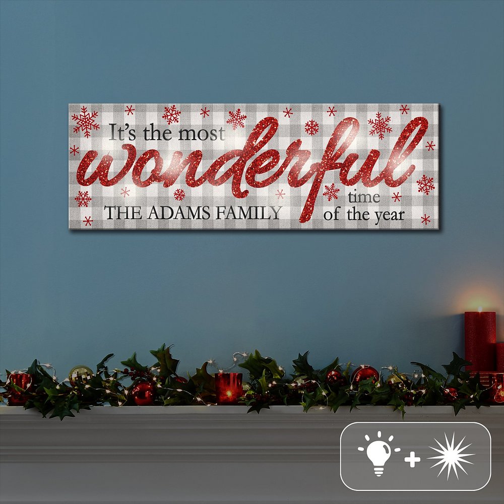 Twinklebright® LED Personalized Magical Time of the Year Canvas