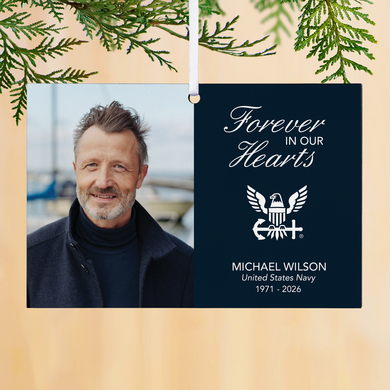 U.S. Navy®  Forever In Our Hearts Rectangle Ornament